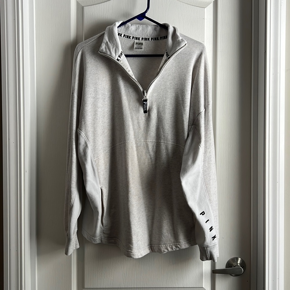 Quarter Zip Oversized PINK Sweater